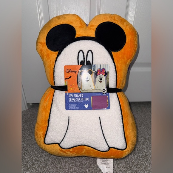 Disney Mickey Mouse and Minnie Mouse Ghost Halloween Pillow - Picture 1 of 2